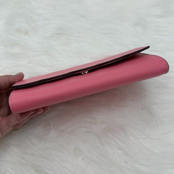 NWOT Kate Spade Gemma in Deep Hibiscus Smooth Leather Wallet on a Chain - Picture 8 of 15